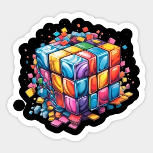 Rubik 90s retro Sticker